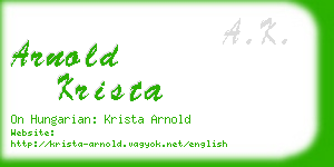 arnold krista business card